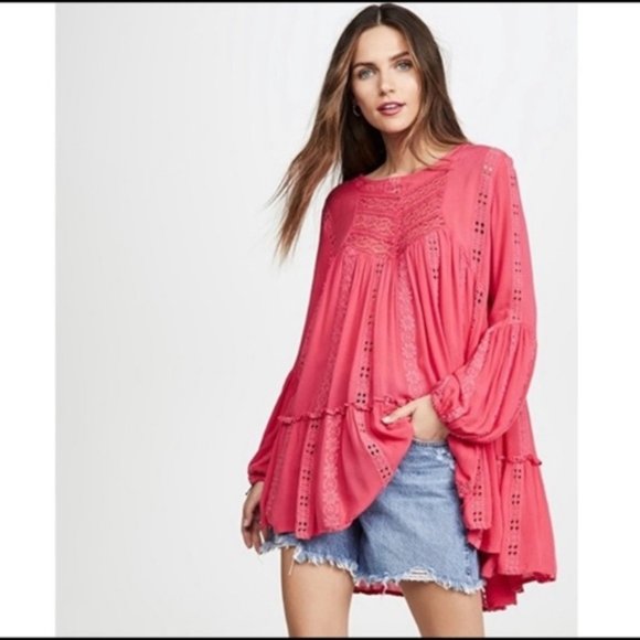 Free People Sweetest Dream Kiss Kiss Tunic Size S - Picture 11 of 12